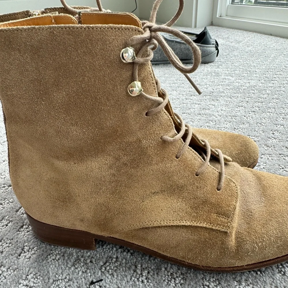 Sézane suede tan lace up boots - Picture 5 of 6